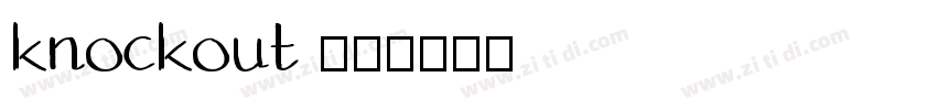 knockout 52字体转换